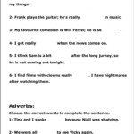 Ejercicio De Adjectives And Adverbs Worksheet 9th Grade