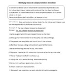 Englishlinx Sentences Worksheets Complex Sentences Worksheets