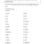 Englishlinx Syllables Worksheets Db excel