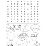 Food Word Search Worksheets 99Worksheets