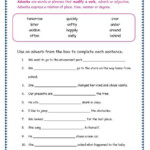 Free Printable Adverb Worksheets For 5th Grade Peggy Worksheets