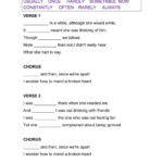 Frequency Adverbs Song Worksheet