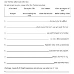 Fronted Adverbials Worksheet