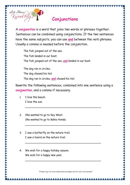 Grade 2 Conjunction Worksheets With Answers Askworksheet