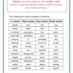 Grade 3 Grammar Topic 16 Adverbs Worksheets Lets Share Knowledge