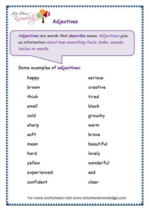 Adjective And Adverb Worksheet 6th Grade - AdverbWorksheets.net