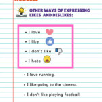 Grammar Expressing Likes And Dislikes Hobbies Worksheet