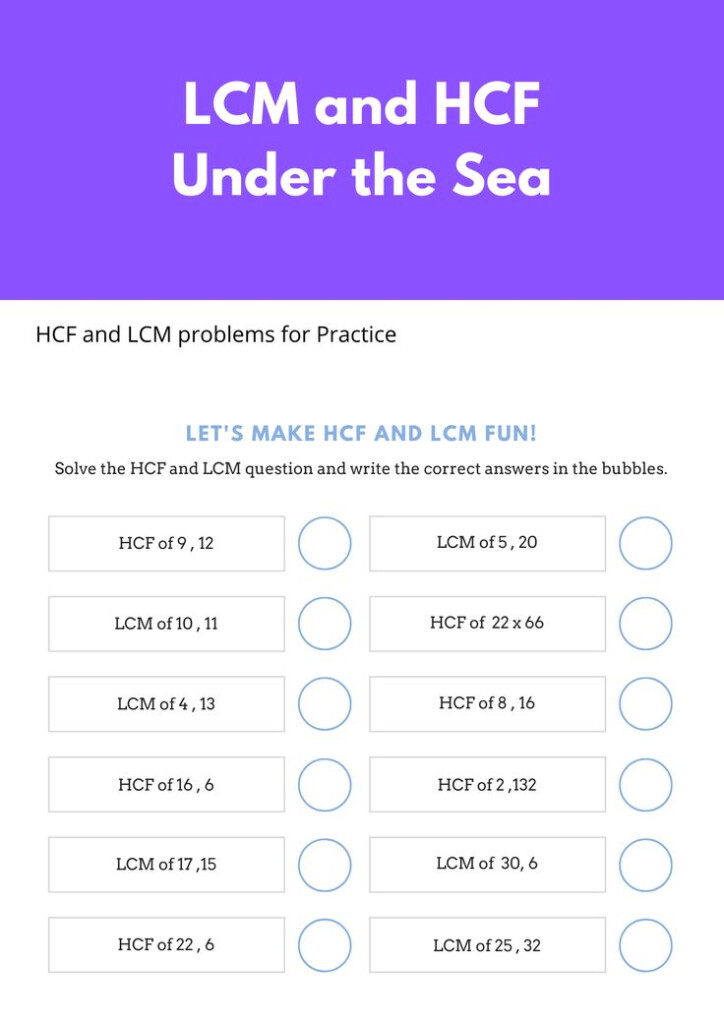 HCF And LCM Questions For Class 6 Maths Playing With Numbers With 