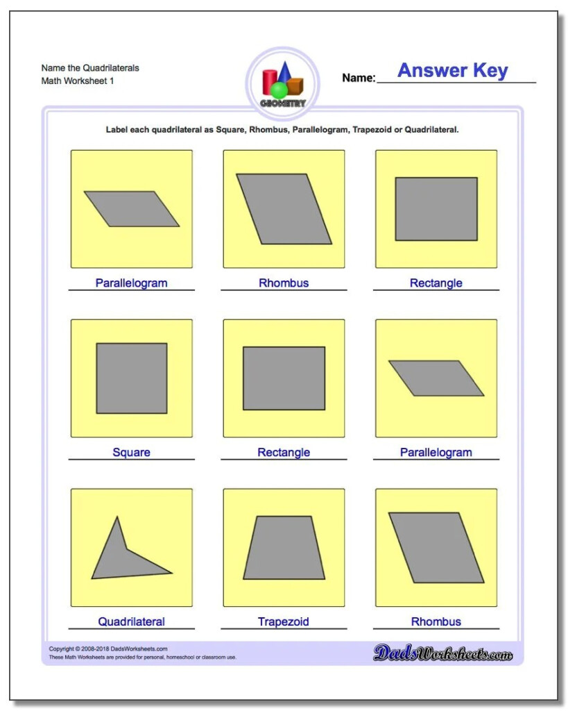  Identifying Quadrilaterals Worksheet Answers Free Download Gambr co