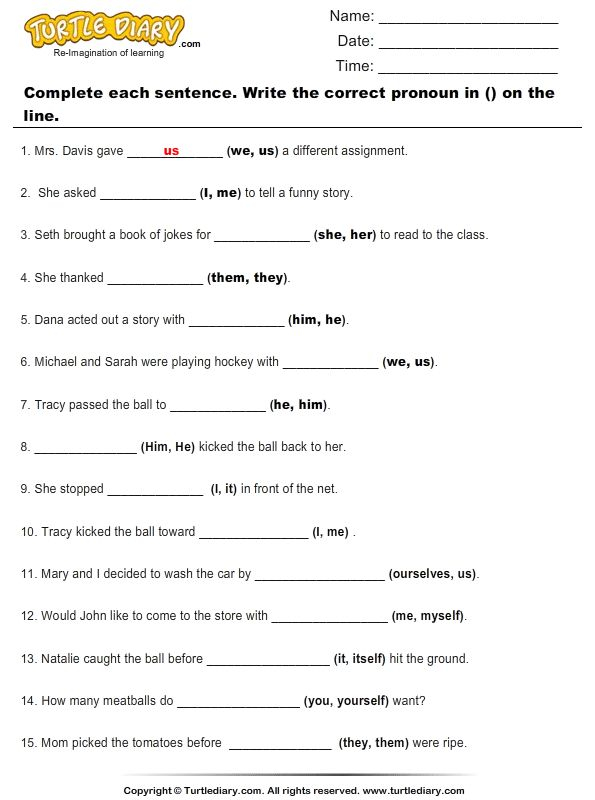 Image Result For Pronouns Worksheet With Answers Pronoun Worksheets 
