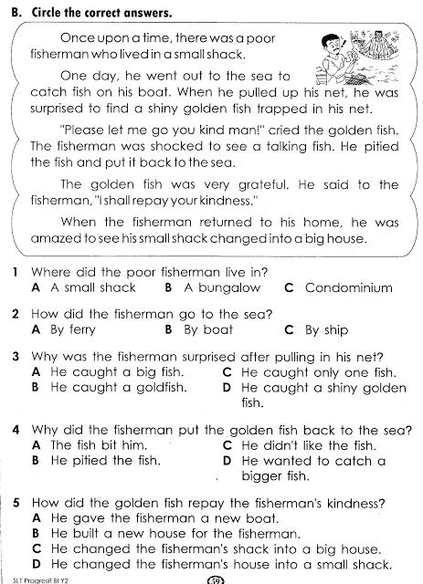 KSSR English World Of Stories Exercise Reading Comprehension 