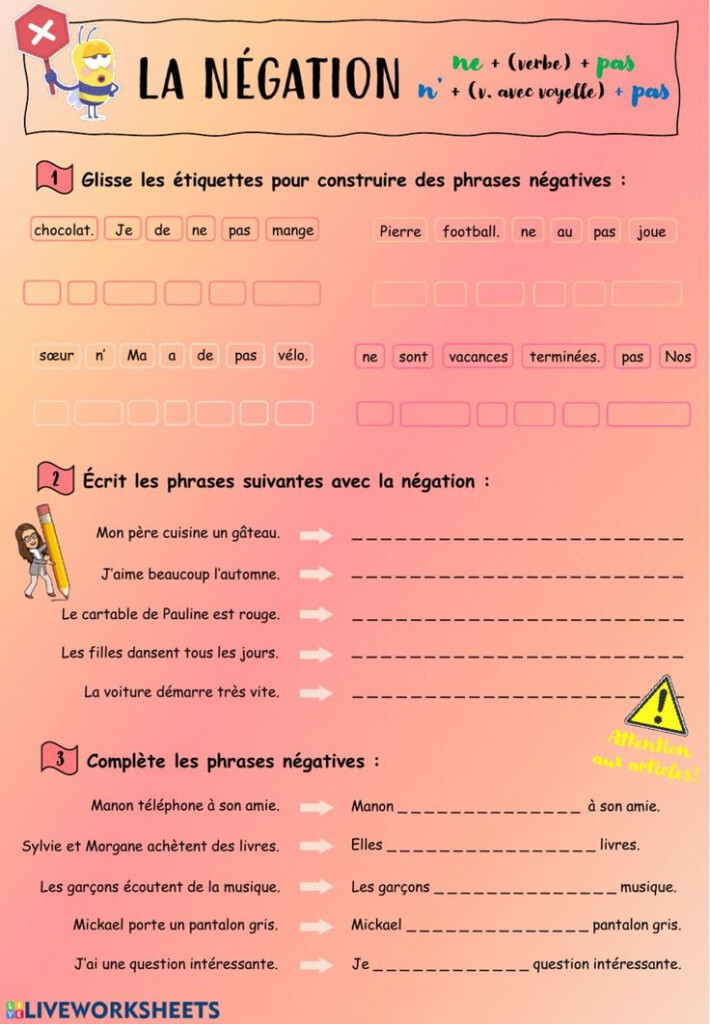 La N gation Online Exercise For Sexto De Primaria You Can Do The 