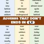 List Of Adverbs That Don t Ends In LY English Grammar Pdf