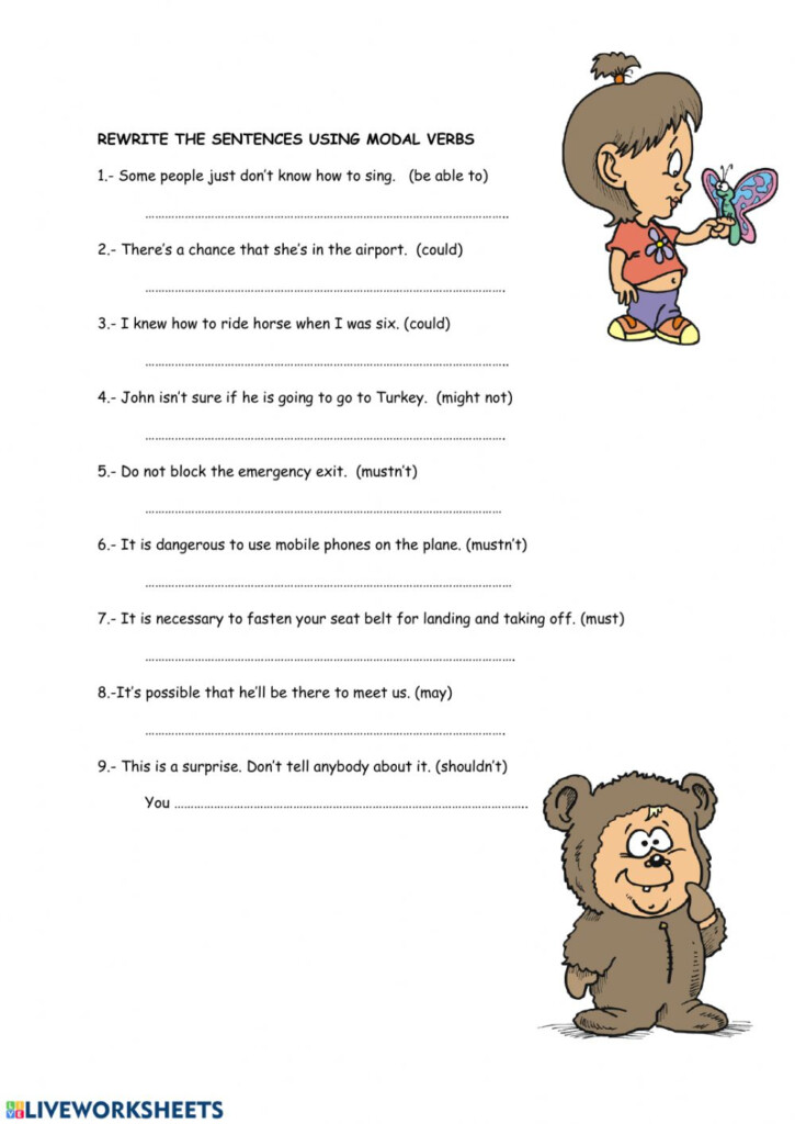 Modal Verbs 1 Worksheet