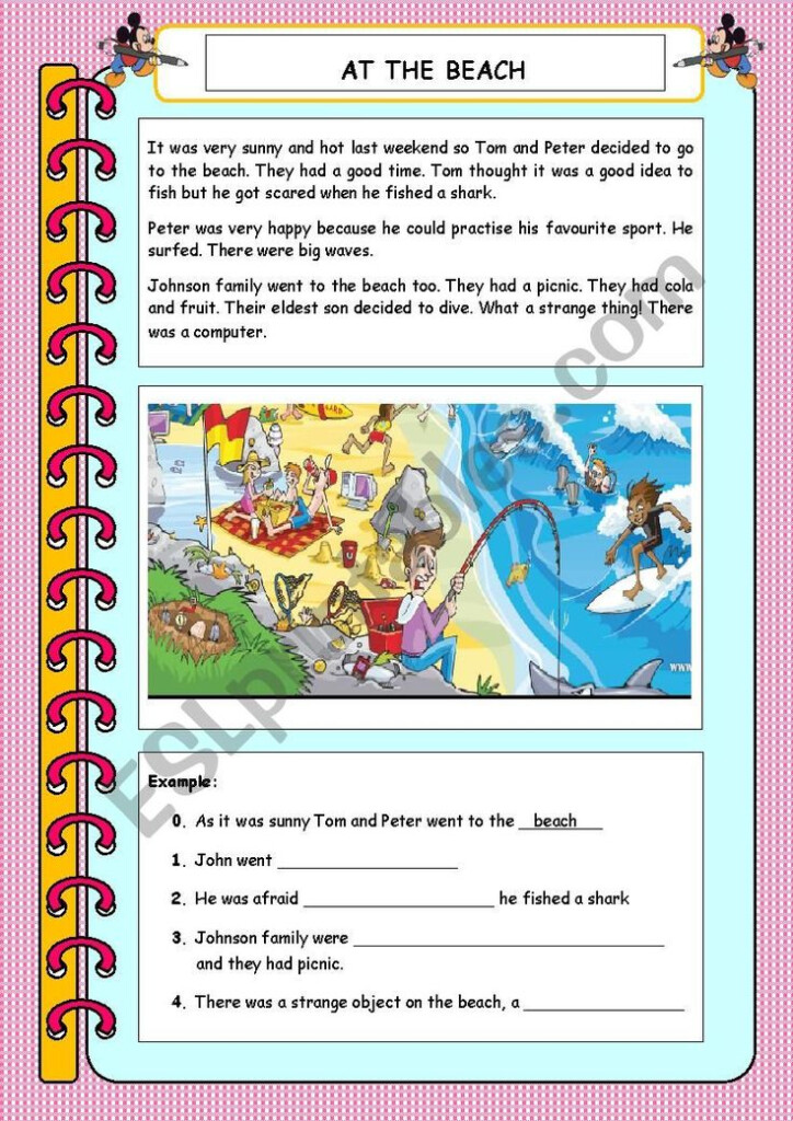 Movers Part 5 Elementary Reading At The Beach ESL Worksheet By 