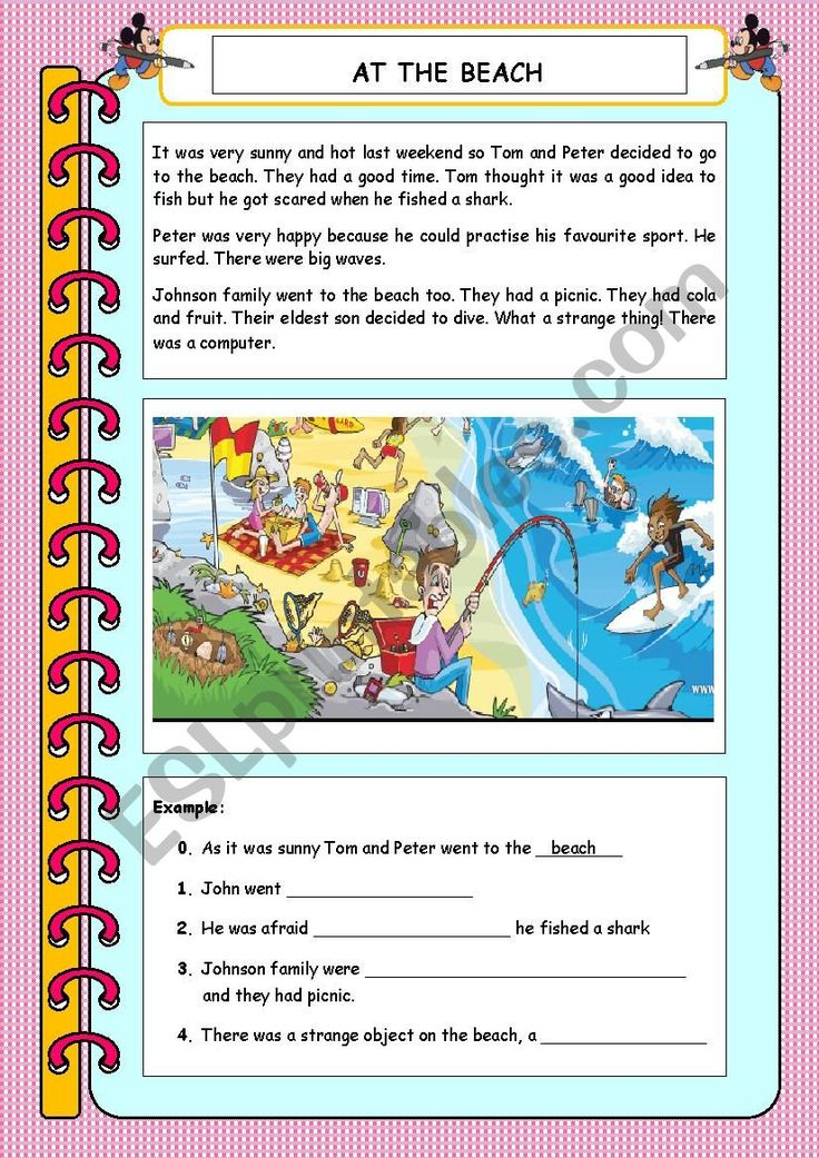 Movers Part 5 Elementary Reading At The Beach ESL Worksheet By