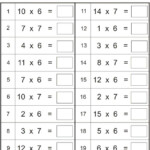 Multiplication Worksheets Multiply Numbers By 6 To 10 Fun Math