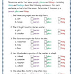 Noun Worksheets For Grade 1 With Answers Worksheets Master