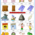 Opposite Adjectives ESL Picture Dictionary Worksheet For Kids