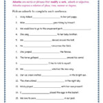 Page 8 Adverbs Worksheet English Grammar Worksheets Adverbs Adverbs