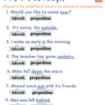 Parts Of Speech Adverbs Worksheet