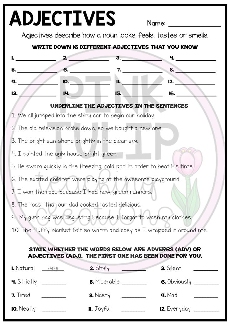 Parts Of Speech Grammar Workbook Parts Of Speech Part Of Speech