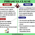 Phrase Vs Clause What Is The Difference Between Clause And Phrase