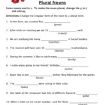 Plural Noun Fill In The Blank Worksheet Have Fun Teaching