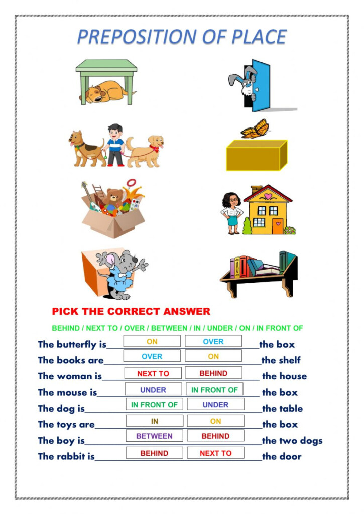 Adverb Of Place Worksheet For Grade 2 AdverbWorksheets