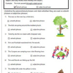 Prepositions And Prepositional Phrases Worksheets Prepositional