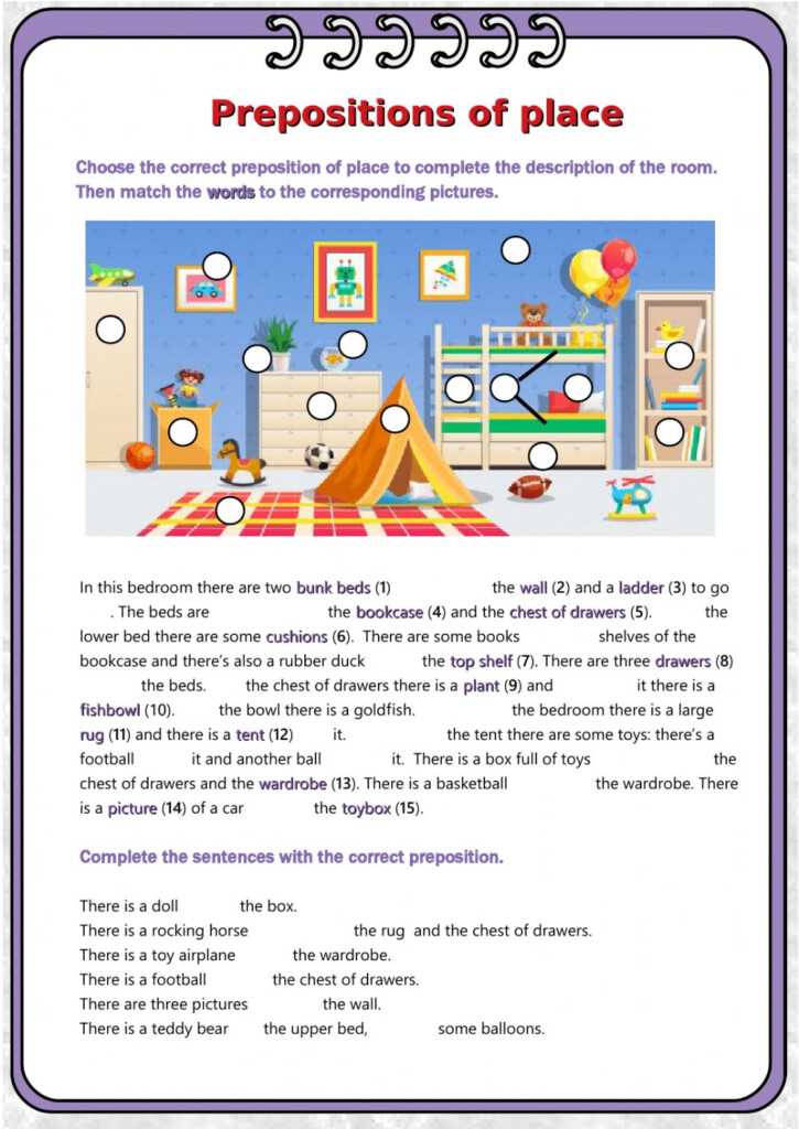 Prepositions Of Place Online Exercise For Pre intermediate