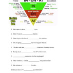 Prepositions Of Time And Place At On In Worksheet