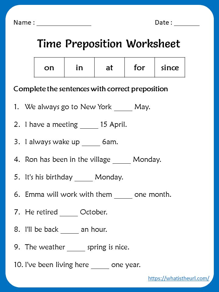 Prepositions Worksheets For Grade 2 Google Search Preposition