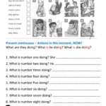 Present Continuous Activity For 3rd Grade