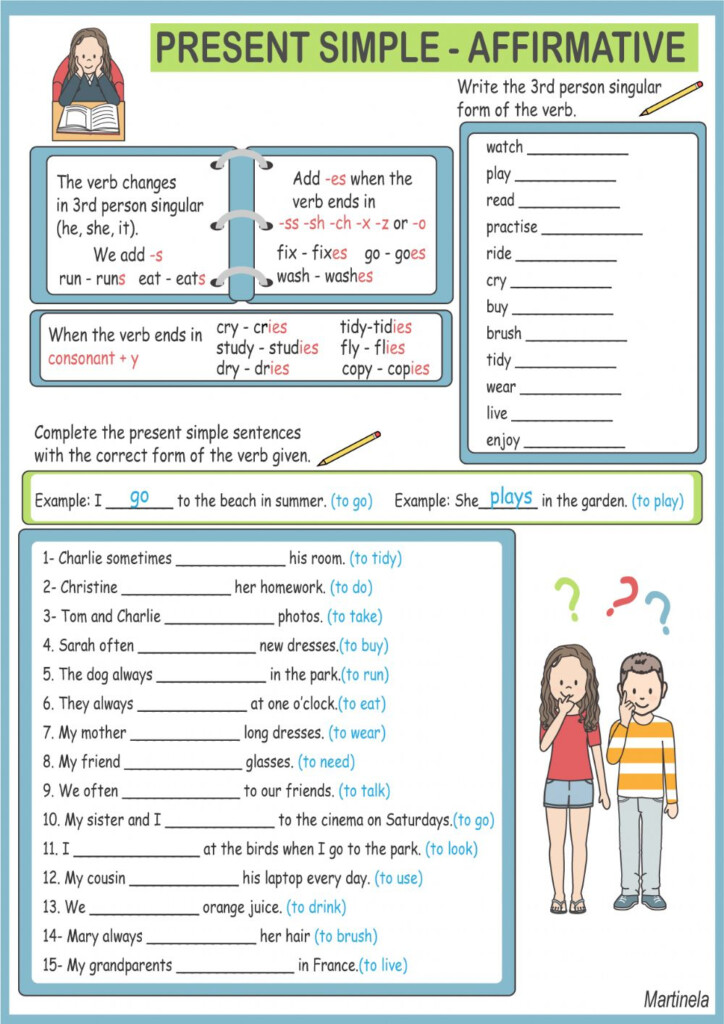 Present Simple Affirmative English As A Second Language ESL Worksheet