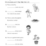 Primary 1 Language Usage English Worksheet OpenSchoolbag