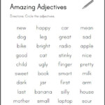 Printable Adjective Worksheets For Kindergarten Adjective Worksheet