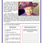 Queen Elizabeth II English ESL Worksheets For Distance Learning And