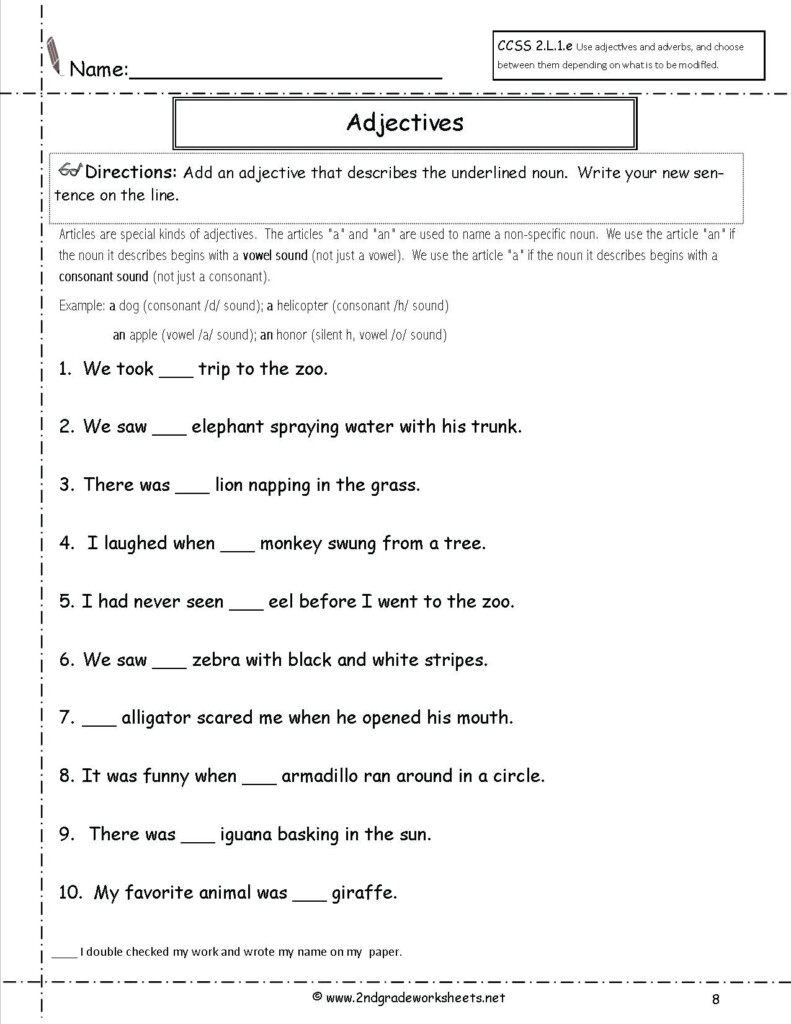 Reading Comprehension Worksheets For 2Nd Grade To Printable Math Db 