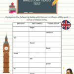 Regular And Irregular Verbs Worksheet