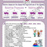 Relative Clauses Worksheet Ingilizce Dilbilgisi E itim Dilbilgisi