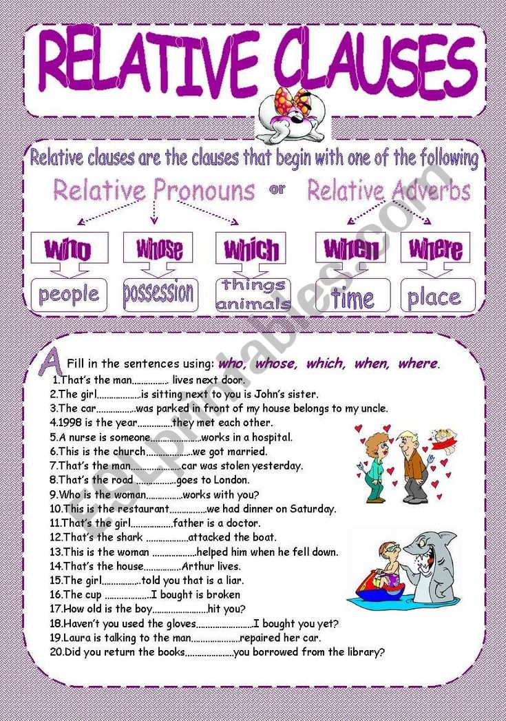 Relative Clauses Worksheet Ingilizce Dilbilgisi E itim Dilbilgisi