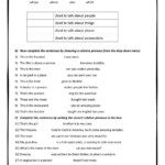 Relative Pronoun Worksheet 4th Grade Relative Pronouns Pronoun