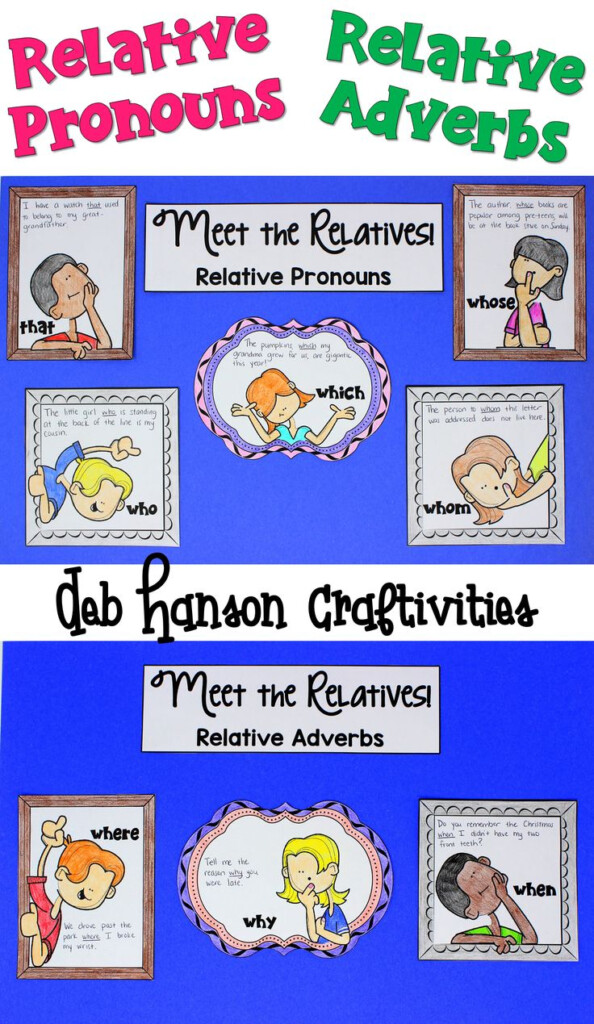 Relative Pronouns Relative Adverbs Two Craftivities Relative 