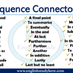 Sequence Connectors English Study Here