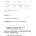 Sequences And Series Practice Worksheet 1 What Is The Sum Of Db