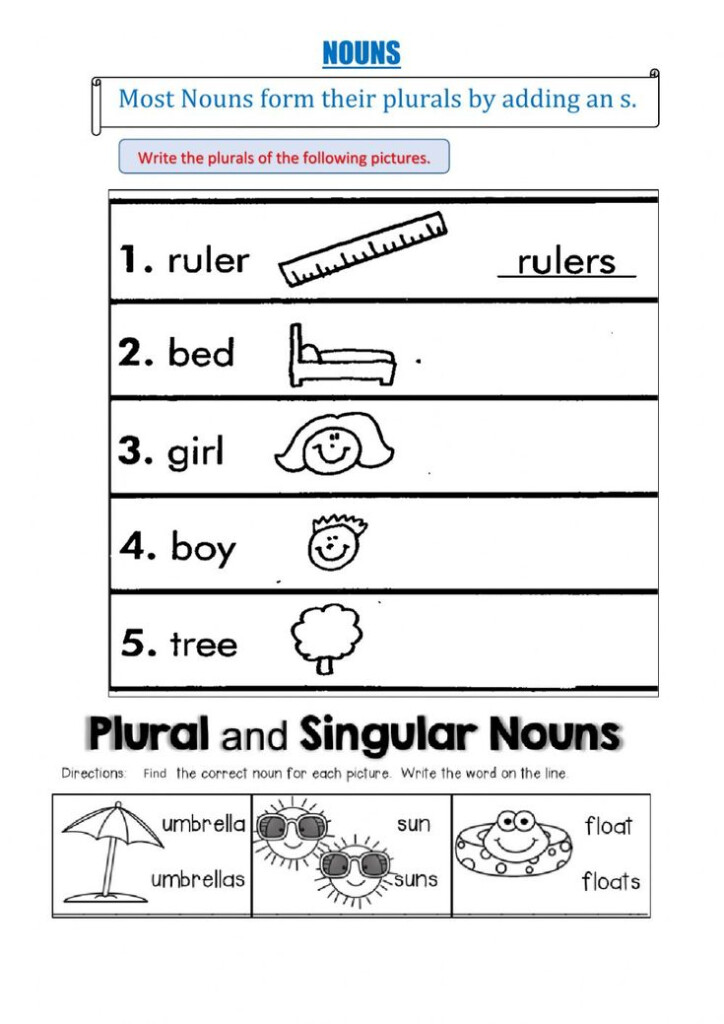 Singular And Plural Nouns Ficha Interactiva Sustantivos Plurales 