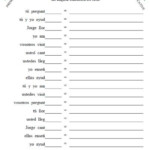 Spanish Worksheets For Middle School Students Worksheets Master