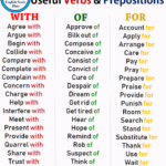 Useful Verbs And Prepositions With Of For English Study Here