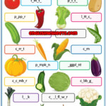 Vegetables ESL Missing Letters In Words Worksheets Esl Vocabulary